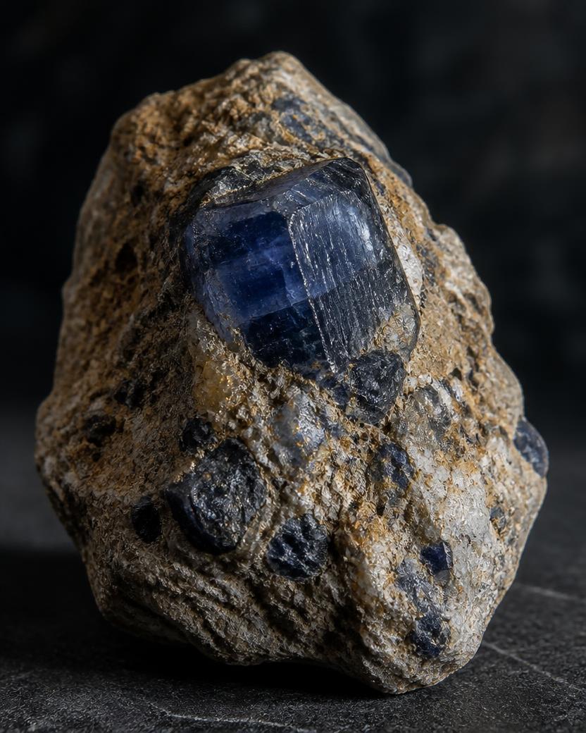 Natural rough Sapphire specimen from Kashmir, India