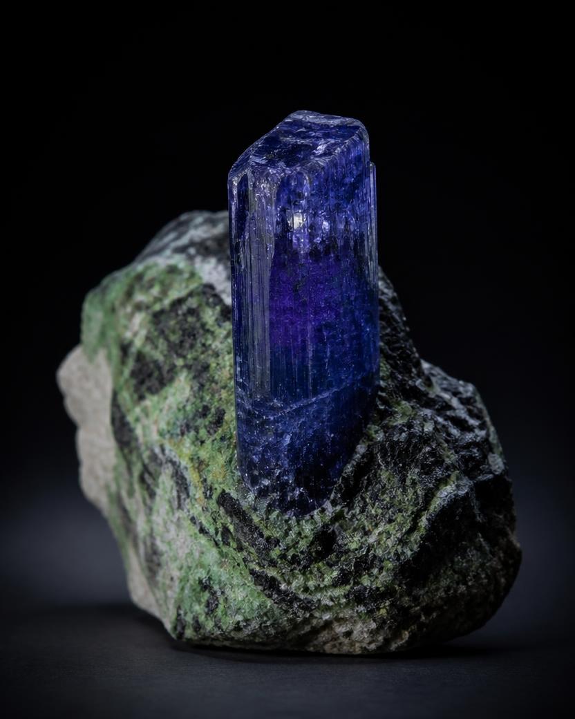 Natural rough Tanzanite specimen from Merelani Hills, Tanzania